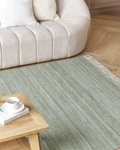 Teppich Hellgrun 160 X 230 Cm Kurzflor Malhia