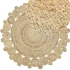 Teppich Jute Beige 120 Cm Kurzflor Zweiseitig Golgen