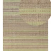 Teppich Jute Beige / Hellgrun 160 X 230 Cm Streifenmuster Kurzflor Zweiseitig Talpur