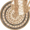 Teppich Jute Beige / Schwarz 140 Cm Kurzflor Goyne