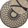 Teppich Jute Beige / Schwarz 140 Cm Kurzflor Kullar