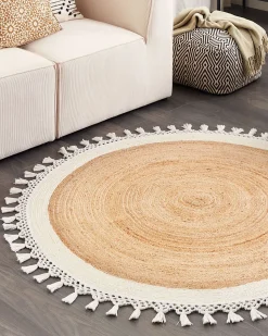 Teppich Jute Beige / Weis 140 Cm Marts