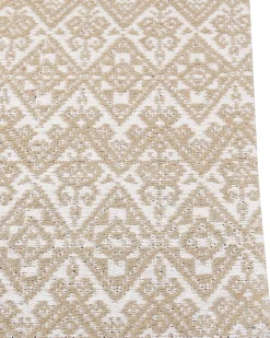 Teppich Jute Beige 160 X 230 Cm Geometrisches Muster Kurzflor Atima