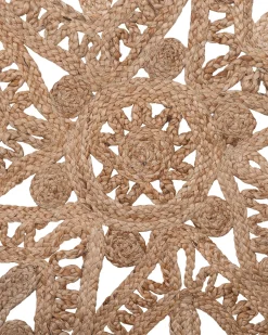 Teppich Jute Beige O 120 Cm Kurzflor Bucak