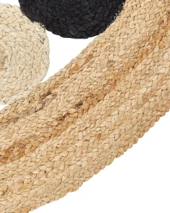 Teppich Jute Beige/Schwarz 140 Cm Hovit