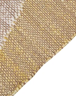 Teppich Jute Braun 160 X 230 Cm Geometrisches Muster Kurzflor Samlar