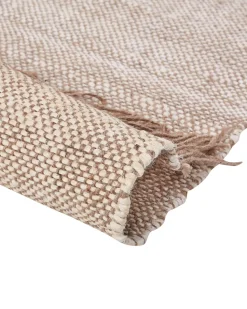 Teppich Jute Braun 160 X 230 Cm Geometrisches Muster Kurzflor Samlar