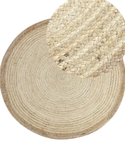 Teppich Jute Hellbeige 120 Cm Kurzflor Menemen