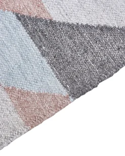 Teppich Jute Mehrfarbig 160 X 230 Cm Geometrisches Muster Kurzflor Nakkas