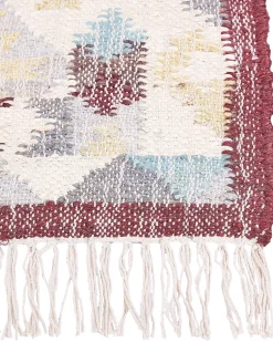 Teppich Jute Mehrfarbig 160 X 230 Cm Geometrisches Muster Kurzflor Fener