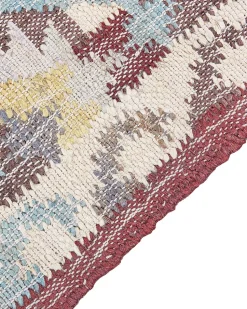Teppich Jute Mehrfarbig 160 X 230 Cm Geometrisches Muster Kurzflor Fener