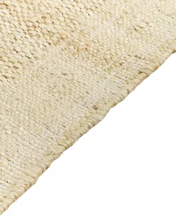 Teppich Jute Sandbeige 160 X 230 Cm Geometrisches Muster Kurzflor Dedemli