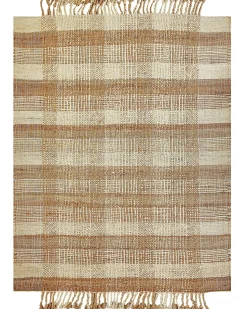 Teppich Jute Sandbeige 160 X 230 Cm Geometrisches Muster Kurzflor Berissa