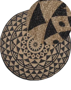 Teppich Jute Schwarz 120 Cm Alakir