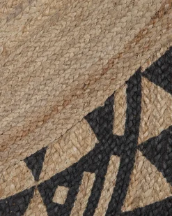 Teppich Jute Schwarz 120 Cm Alakir