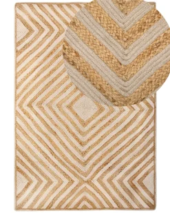 Teppich Jute-Baumwolle Beige 140 X 200 Cm Pirli