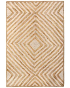 Teppich Jute-Baumwolle Beige 140 X 200 Cm Pirli