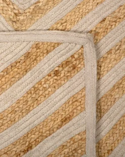 Teppich Jute-Baumwolle Beige 140 X 200 Cm Pirli