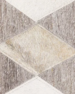 Teppich Kuhfell Beige / Braun 160 X 230 Cm Patchwork Kurzflor Seslice