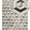 Teppich Kuhfell Beige / Braun 160 X 230 Cm Geometrisches Muster Kurzflor Tavak