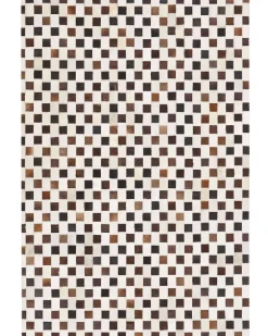 Teppich Kuhfell Beige / Braun 160 X 230 Cm Patchwork Kurzflor Kayabey