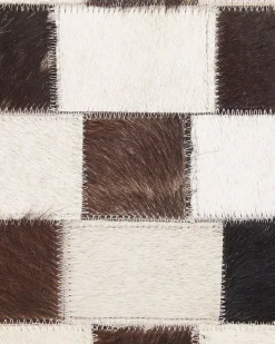 Teppich Kuhfell Beige / Braun 160 X 230 Cm Patchwork Kurzflor Kayabey