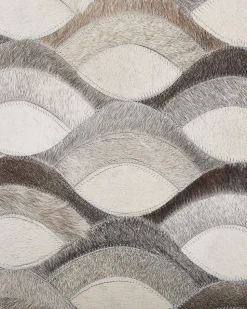 Teppich Kuhfell Braun / Beige 160 X 230 Cm Patchwork Kurzflor Kirca