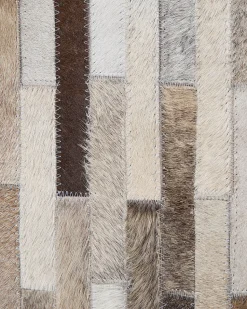Teppich Kuhfell Braun / Beige 140 X 200 Cm Patchwork Kurzflor Sinneli