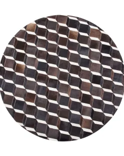 Teppich Kuhfell Braun 140 Cm Patchwork Kurzflor Alpkoy