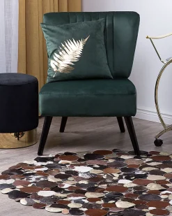Teppich Kuhfell Braun / Gold 140 Cm Patchwork Sorgun