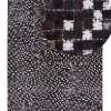 Teppich Kuhfell Braun / Silber 160 X 230 Cm Geometrisches Muster Kurzflor Akkese