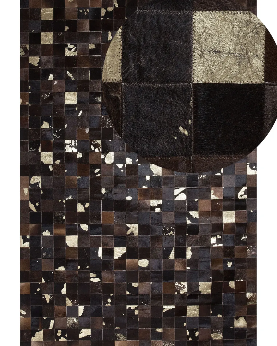 Teppich Kuhfell Braun 200 X 300 Cm Patchwork Bandirma