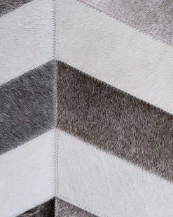 Teppich Kuhfell Grau 140 X 200 Cm Patchwork Aksaz