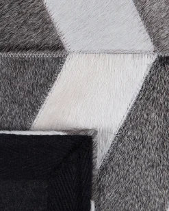 Teppich Kuhfell Grau 140 X 200 Cm Patchwork Aksaz