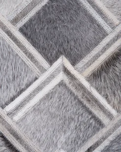 Teppich Kuhfell Grau 160 X 230 Cm Geometrisches Muster Agacli