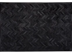 Teppich Kuhfell Schwarz 160 X 230 Cm Patchwork Kurzflor Belevi