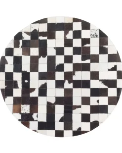 Teppich Kuhfell Schwarz-Weis 140 Cm Patchwork Bergama