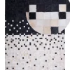 Teppich Leder Schwarz-Beige 160 X 230 Cm Patchwork Erfelek