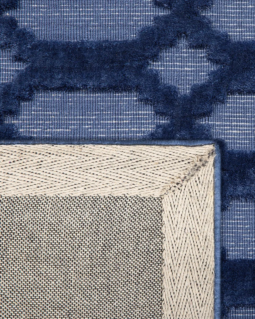 Teppich Marineblau 160 X 230 Cm Kurzflor Cizre
