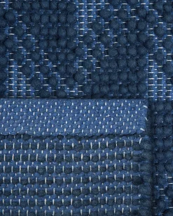 Teppich Marineblau 160 X 230 Cm Kurzflor Savran