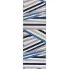 Teppich Mehrfarbig 80 X 300 Cm Streifenmuster Kurzflor Arthur