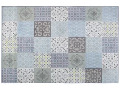 Teppich Mehrfarbig Mosaik-Muster 140 X 200 Cm Inkaya