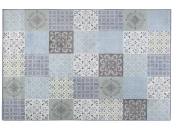 Teppich Mehrfarbig Mosaik-Muster 140 X 200 Cm Inkaya