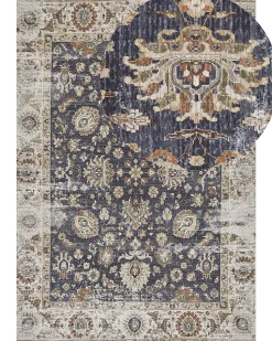 Teppich Mehrfarbig Orientalisches Muster 150 X 230 Cm Kurzflor Pelitli
