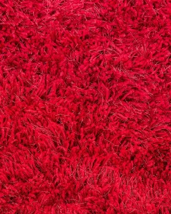 Teppich Rot 140 Cm Shaggy Cide