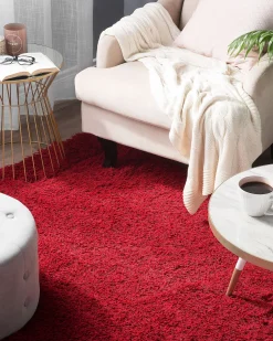 Teppich Rot 160 X 230 Cm Hochflor Cide