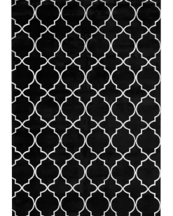 Teppich Schwarz / Silber Marokkanisches Muster 160 X 230 Cm Kurzflor Yelki