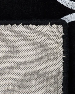 Teppich Schwarz / Silber Marokkanisches Muster 160 X 230 Cm Kurzflor Yelki