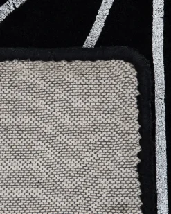 Teppich Schwarz/Silber 160 X 230 Cm Geometrisches Muster Sibel