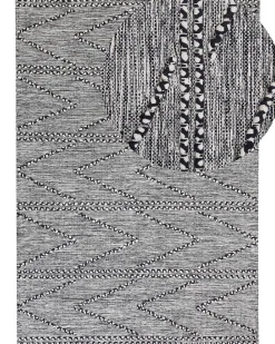 Teppich Schwarz/Weis 160 X 230 Cm Kurzflor Termal